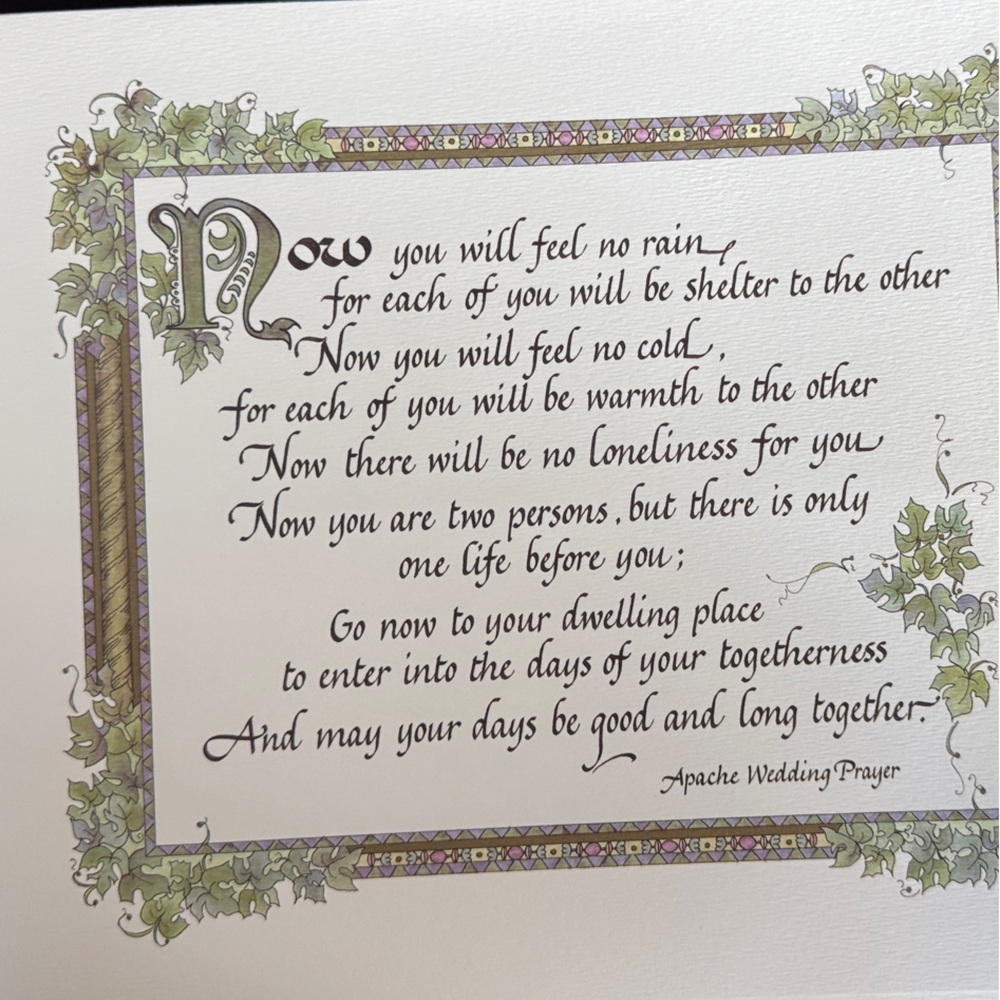 Floral Vintage Wedding Anniversary Memory Book - Picture 2 of 4